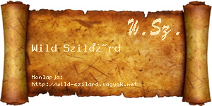 Wild Szilárd névjegykártya