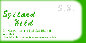 szilard wild business card